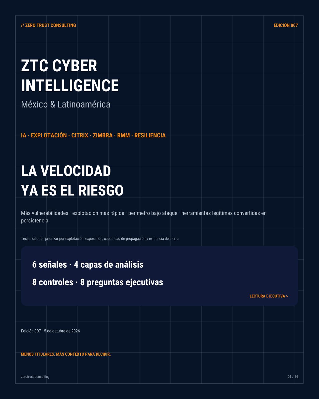 Portada ZTC Cyber Intelligence Edición 007